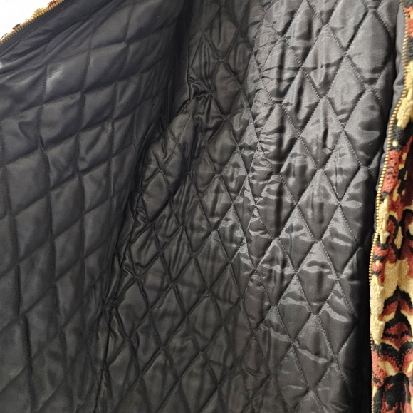 Vintage 1970s Russ Damask Carpet Coat - Picture 10 of 12